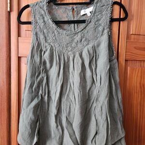 2 Women's Olive Green Sleeveless Tops